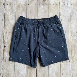 Hollister Men's Dark Blue Jogger Shorts